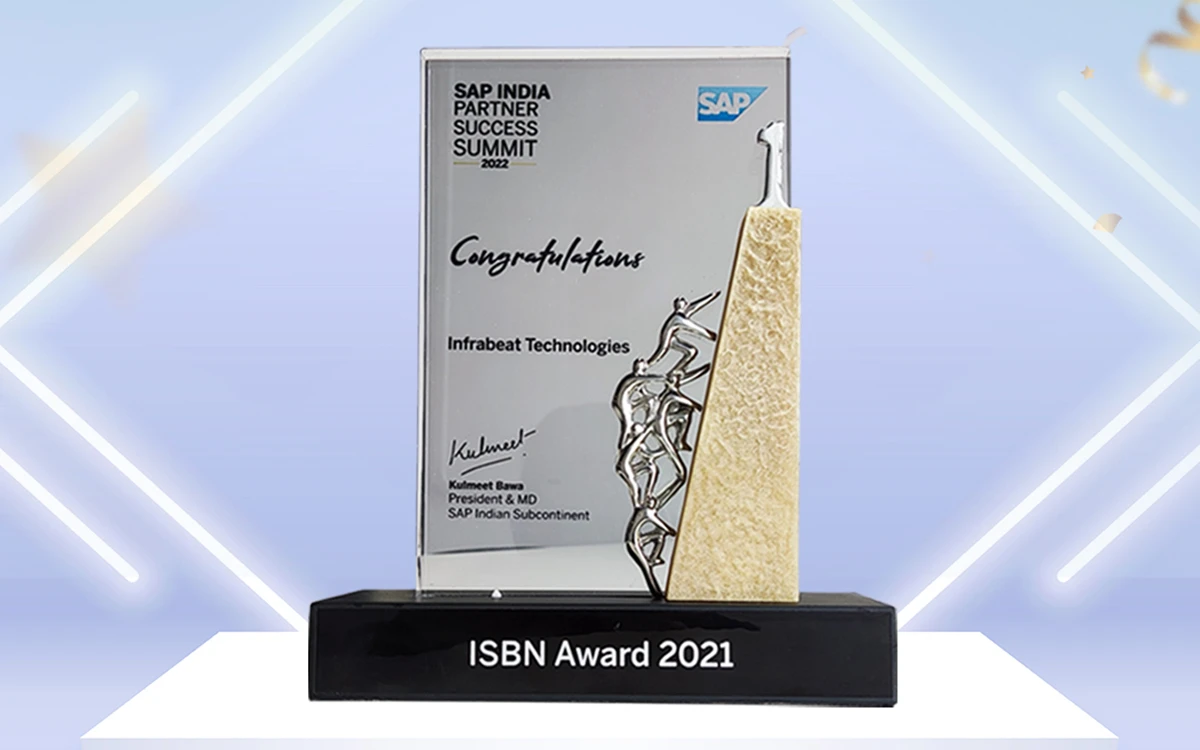 SAP ISBN Partner of the year-2021 Award Winner